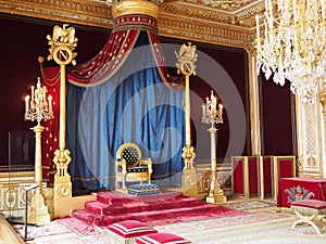 Throne of Napoleon in Fontainebleau castle