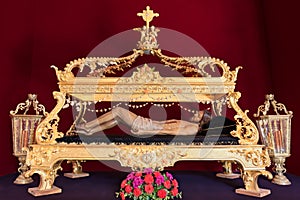 Detail of Image of Our Lord Jesus Christ dead photo