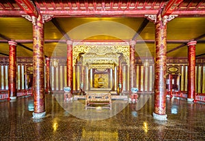 Throne room at Imperial Palace, Hue