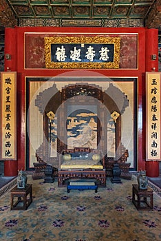 Throne Room in Palace of Longevity and Health, Forbidden City