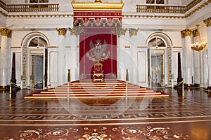 Throne of Russian Tsar, Herimitage, St. Petersburg, Russia photo