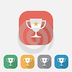Throphy icon vector