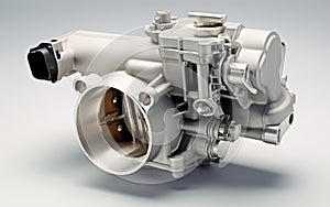 Throttle Body Isolated on White