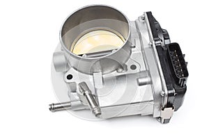 throttle valve with electronic control air supply to the engine