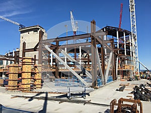 Constructing the new Chase Center for the San Francisco Golden State Warriors basketball team. 5