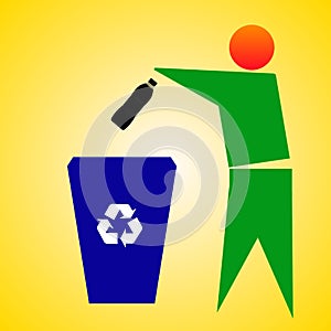 Throw in dustbin icon image