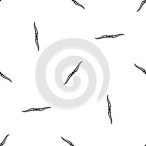 Throwing ninja knife pattern seamless black