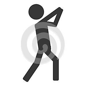 Throwing person icon sport