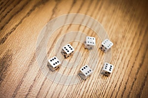 Throwing six dice and getting a perfect score !