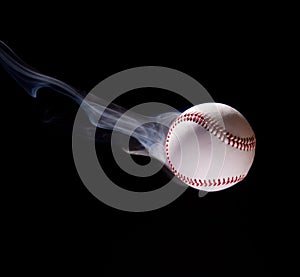 Thrown baseball photo