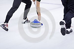 Thrown Curling Stone