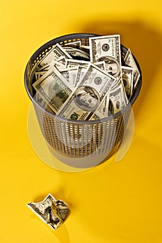 Thrown out money photo