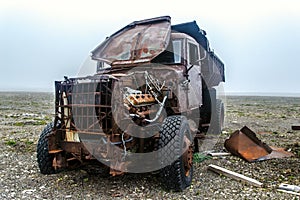 The thrown technics in Arctic regions photo