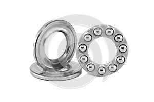 Thrust ball bearing isolated on white background