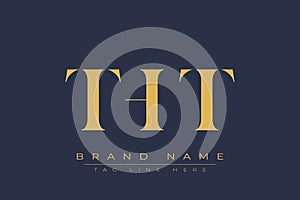 THT abstract letter logo design