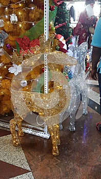 Ththe Christmas decorations arts design festival in galery shop photo