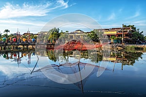 Thu Bon and fishing net reflection