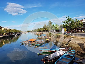 Thu Bon River and the Handicraft Villages, Hoi An, Vietnam.