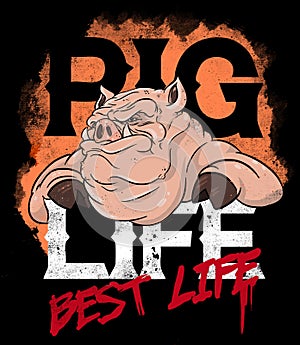 Thug Pig illustration