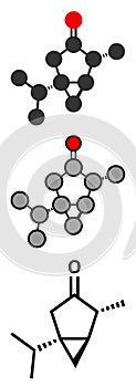 Thujone absinthe molecule