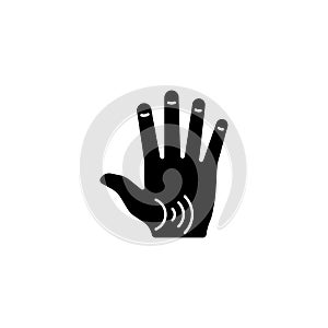 Thumb arthritis black glyph icon