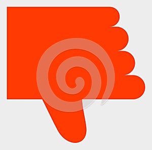 Thumb Down Raster Icon Illustration