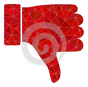 Thumb Down Triangle Mocaic Icon