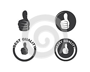 thumb hand up icon vector illustration design