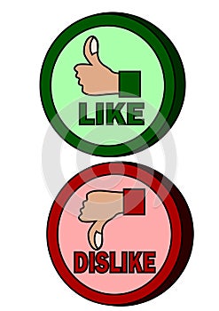 Thumb like dislike icon