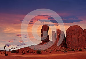 The Thumb in Monument Valley Tribal Park, Utah, USA