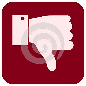 Thumb Negative Raster Icon Flat Illustration