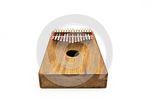 Thumb piano Kalimba, Mbira with silver and red tines