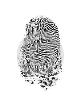 Thumb Print over White