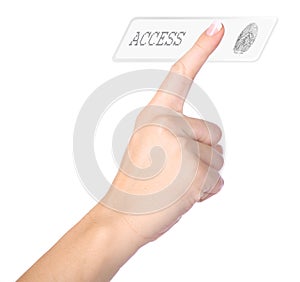 Thumb scan for granting access