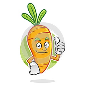 Thumb up Carrot mascot, Carrot character, Carrot cartoon