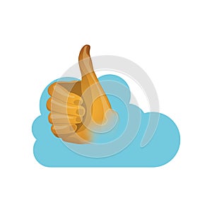 Thumb up and cloud computing design