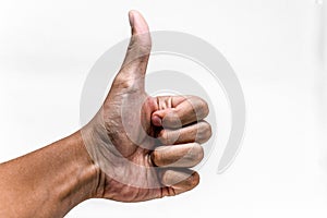 Thumb up gesture for approval