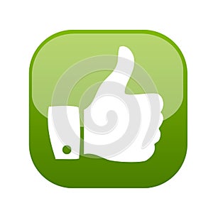 Thumb up gesture icon vector