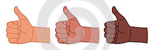 Thumb up Hand Finger Pointing vector isolated.