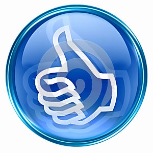 Thumb up icon blue