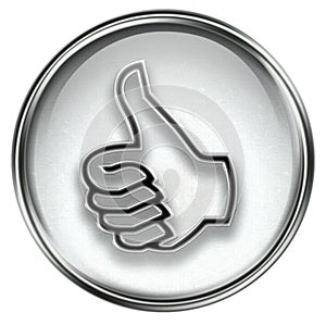 Thumb up icon grey