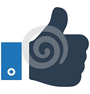 Thumb Up Isolated Vector Icon can be easily edit and modify