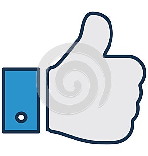 Thumb Up Isolated Vector Icon can be easily edit and modify