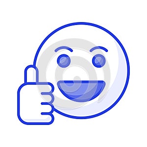 Thumb up, like emoji vector design, easy to use and download