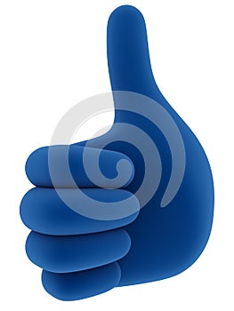 Thumb up like symbol blue