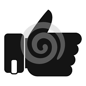 Thumb up opportunity icon simple vector. Business success