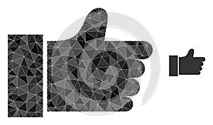 Thumb Up Polygonal Lowpoly Flat Icon