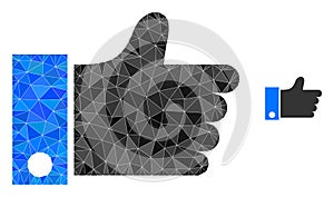 Thumb Up Polygonal Lowpoly Flat Icon