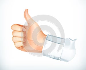 Thumb up vector icon