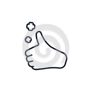 thumb up vector icon. thumb up editable stroke. thumb up linear symbol for use on web and mobile apps, logo, print media. Thin